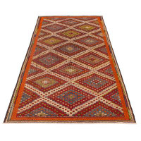 Isabelline Sely Red Kilim 5'10" x 11'11"