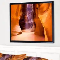 Made in Canada - East Urban Home 'Upper Antelope Canyon' Floater Frame Photograph on Canvas