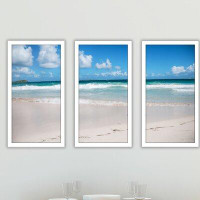 Made in Canada - Picture Perfect International Day by the Beach - 3 Piece Picture Frame Photograph Print Set on Acrylic