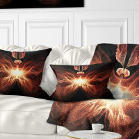 Made in Canada - The Twillery Co. Corwin Abstract Fire in Middle Fractal Butterfly Lumbar Pillow