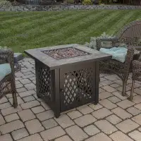 Endless Summer Steel Propane Fire Pit Table