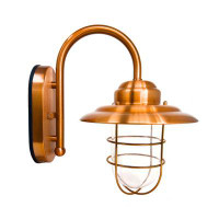 Longshore Tides Indoor/Outdoor LED Entry Light, Shiny Copper Wall Sconce