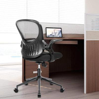 Inbox Zero Home Office Ergonomic Mesh Computer Desk High Back Swivel Task Executive Chair With Soft Armrests Padded Lumb