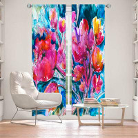 East Urban Home Lined Window Curtains 2-Panel Set For Window Size From East Urban Home By Kathy Stanion - Colourful Bloo