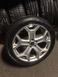19 inch ONE (SINGLE) FORD OEM USED WHEEL (RIM AND TIRE) 235/45R19 CONTINENTAL CONTIPROCONTACT OEM RIM TREAD LIFE 95%