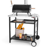 OuterMust Outermust Grill Cart For Outdoor Bar And Bbq, Moveable Pizza Oven Cart Table For 12 Inch Pizza, 17 Inch Or 22