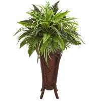 Charlton Home 32" Artificial Fern Plant in Planter