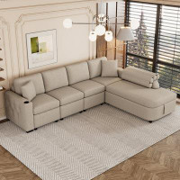 Latitude Run® L-shaped Couch Sectional Sofa with Storage Chaise