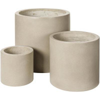 Birch Lane™ Navila 3-Piece Concrete Pot Planter Set