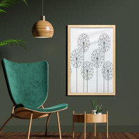 East Urban Home Ambesonne Floral Wall Art With Frame, Modern Hand Drawn Digital Flower Dandelions Botanic Plants Nature