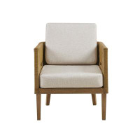 Corrigan Studio Handcrafted Rattan Upholstered Arm Chair