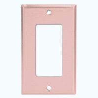 WorldAcc Metal Light Switch Plate Outlet Cover (Plain Ballerina Pink - Single Toggle)