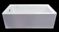 66x32, 66x34 ( x21.5 H ) Skirted Bathtub - White Acrylic (available w/ left or right hand drain)  ( Available NOW ) FTS