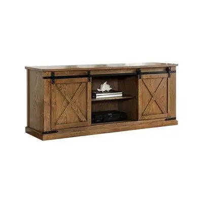 Gracie Oaks Adrene Solid Wood TV Stand for TVs up to 78"