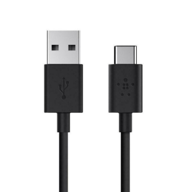 6 ft. Belkin 2.0 USB-A to USB-C Charge Cable - Black in Cell Phone Accessories in West Island
