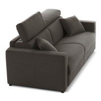Casa Italia Furniture Bellinda Italian 81" Top Grain Leather Sleeper Sofa with Memory Foam Mattress