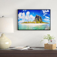 East Urban Home 'Mauritius Beach Panorama' Framed Photograph on Wrapped Canvas