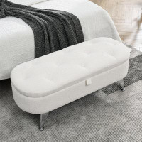 Wrought Studio Upholstered Fabric Storage Bench