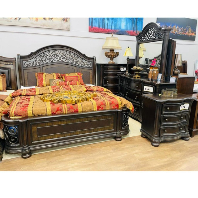 King Bedroom Set on Clearance Sale!! Complete Bedroom Set!! in Beds & Mattresses in Ontario - Image 3