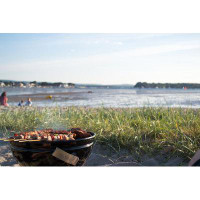 Highland Dunes BBQ Food Cooking by - Wrapped Canvas Photograph