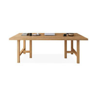 Orren Ellis 70.87" Burlywood Rectangular Solid Wood desks