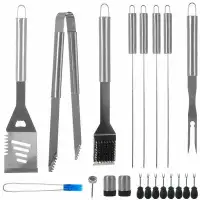 Whetstone 20-Piece Stainless-Steel BBQ Grill Set and Accessories