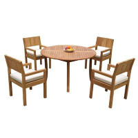 Rosecliff Heights Sproule 5 Piece Teak Dining Set