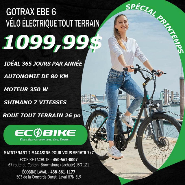 Gotrax EBE6 - VÉLO ÉLECTRIQUE in eBike in City of Montréal