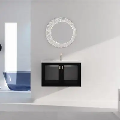 Wrought Studio 32 Inch Wall-Mounted Bathroom Vanity With Sink