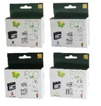 Compatible with HP 932XL and HP 933XL - ECOink Remanufactured Ink Cartridges Combo 932XL BK + 933XL C-M-Y - High Yield -