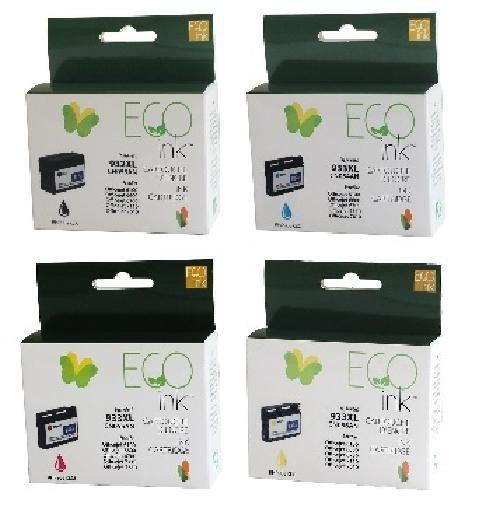 Compatible with HP 932XL and HP 933XL - ECOink Remanufactured Ink Cartridges Combo 932XL BK + 933XL C-M-Y - High Yield - in Printers, Scanners & Fax
