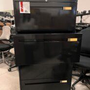 Teknion 4 Drawer Lateral Filing Cabinet – Full Pull Handles – Black – 30W in Desks in Guelph - Image 2