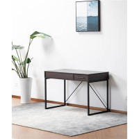 Latitude Run® Juno 47" Dark Brown Wood Lift Top Desk With Hidden Storage And Drawer