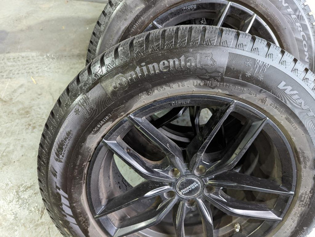 LIKE NEW   RANGE ROVER EVOQUE 18  INCH  WHEELS  WITH  HIGH PERFORMANCE  CONTINENTAL 235/65/18 WINTER TIRESWITH TPMS in Tires & Rims in Ontario - Image 3