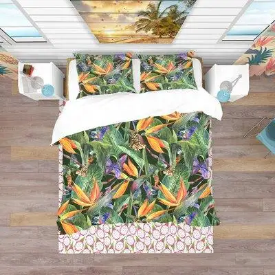 Made in Canada - East Urban Home Tropical Duvet Cover Set