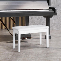 Storage Piano Bench 30" x 14.25" x 19.75" White