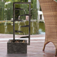Wrought Studio Sirretta 7-Tier Outdoor Concrete Water Fountain