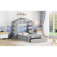 Harper Orchard Twin Size House Bed With Bench