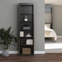 Latitude Run® Paramount Tall 6-Shelf Open Storage Tower Bookcase