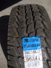 265/70R17, NATIONAL COMMANDO A/T, new tire