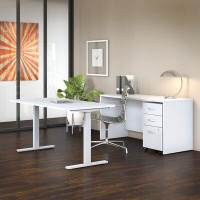 Laurel Foundry Modern Farmhouse Huckins Studio C Height Adjustable Standing Desk