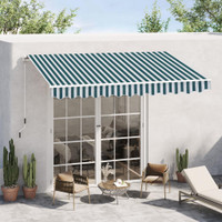 Awning 116.1" L x 96.5" W Green and White