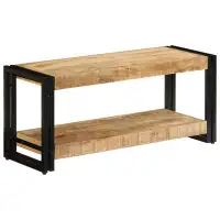 Millwood Pines TV Stand 35.4" x 11.8" x 15.7" Solid Wood Mango