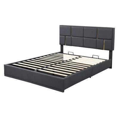 Mercer41 Modern Queen Size Upholstered Platform Bed in Beds & Mattresses