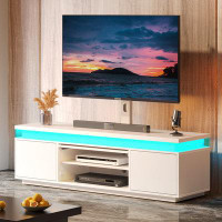 Ebern Designs TV Stand for TVs up to 65” , Media console with TV Mount & RGB LED Lights