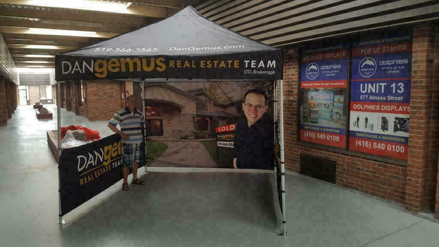 2 DAYS PRODUCTION Custom Printed Pop Up TENT Heavy Duty Frames Advertising FLAGS + Full Color Canopy Graphics Trade Show in Other Business & Industrial in Toronto (GTA) - Image 4