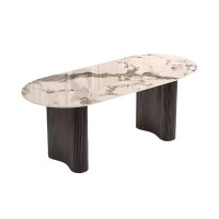 Bayou Breeze Rock Plate Dining Table Modern Simple Living Room Light Luxury Dining Table