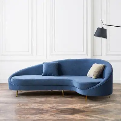 GEMEZO Simple Creative Casual Blue Sofa