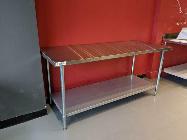 BRAND NEW Commercial Stainless Steel Work Prep Tables And Equipment Stands - ALL SIZES AVAILABLE!! in Industrial Shelving & Racking in Edmonton Area