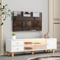 Wrought Studio Tv Stand, Entertainment Centre With Led Remote Control Light